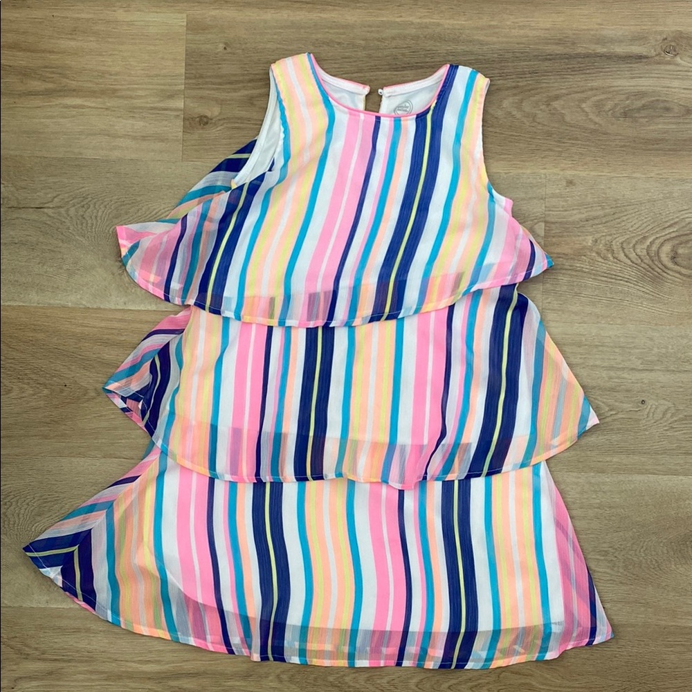 Colorful Striped Kids Dress